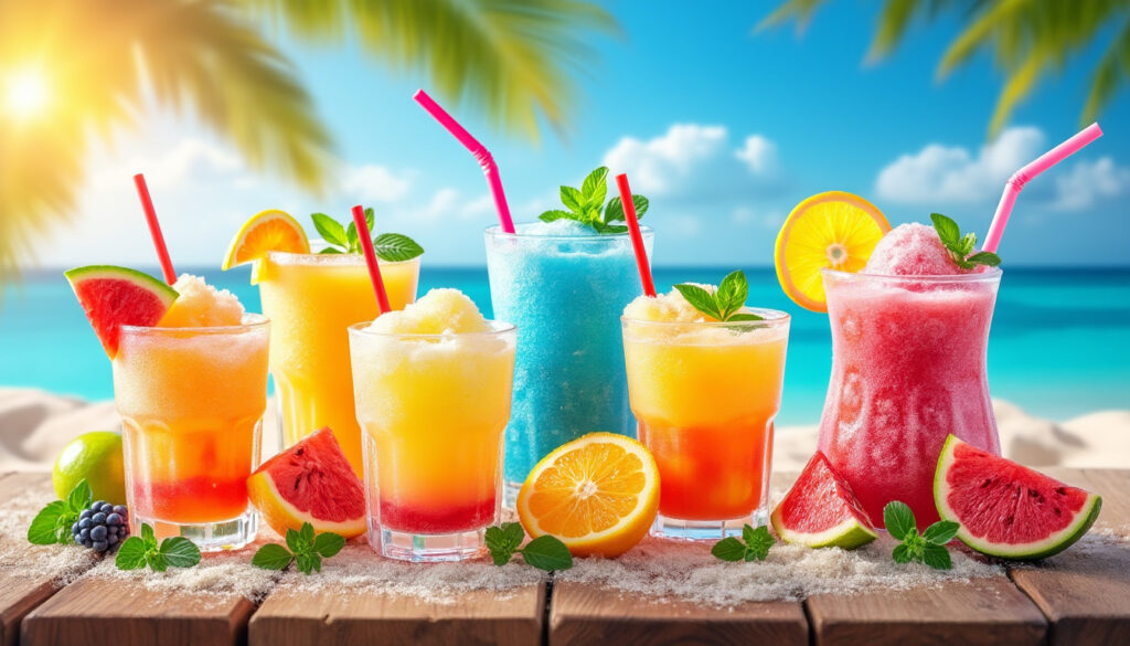 découvrez tout sur les cocktails glacés ! apprenez à réaliser des granités rafraîchissants et des frozen drinks savoureux pour impressionner vos invités lors de vos soirées d'été. recettes, astuces et tendances à ne pas manquer.