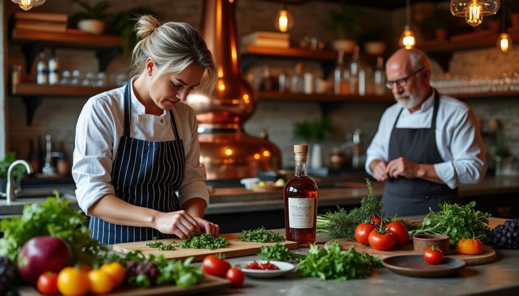 découvrez comment les chefs et les distilleries unissent leur savoir-faire pour créer des expériences culinaires inédites, alliant gastronomie et spiritueux d’exception.