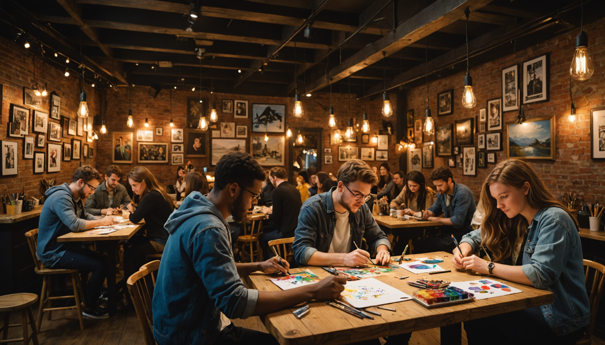 découvrez nos ateliers créatifs dans les bars étudiants, un espace convivial pour libérer votre imagination tout en rencontrant de nouvelles personnes autour d'un verre.