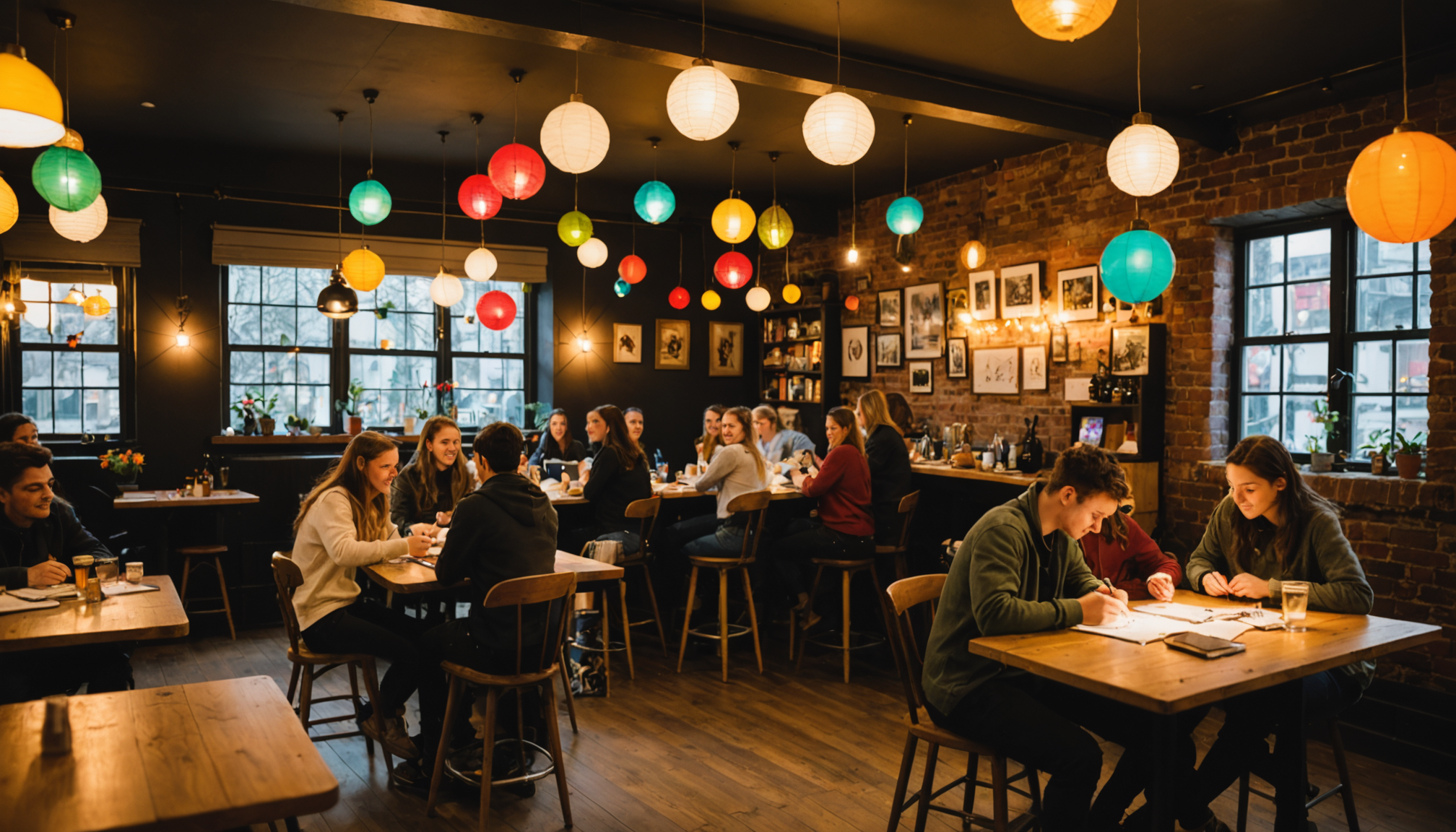 découvrez nos ateliers créatifs organisés dans les bars étudiants, un lieu convivial pour libérer votre imagination tout en partageant un moment chaleureux entre amis.