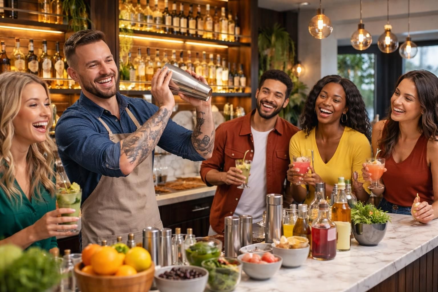 participez à un atelier cocktail créatif chez school bar atelier et découvrez l'art de la mixologie professionnelle pour des créations uniques et savoureuses.