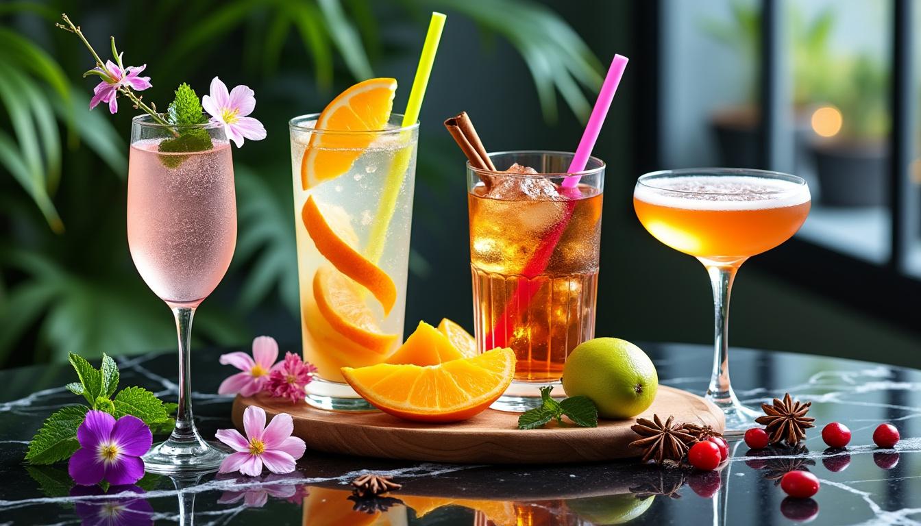 découvrez notre sélection de cocktails inspirés par les saisons, alliant fraîcheur et saveurs pour chaque moment de l'année.